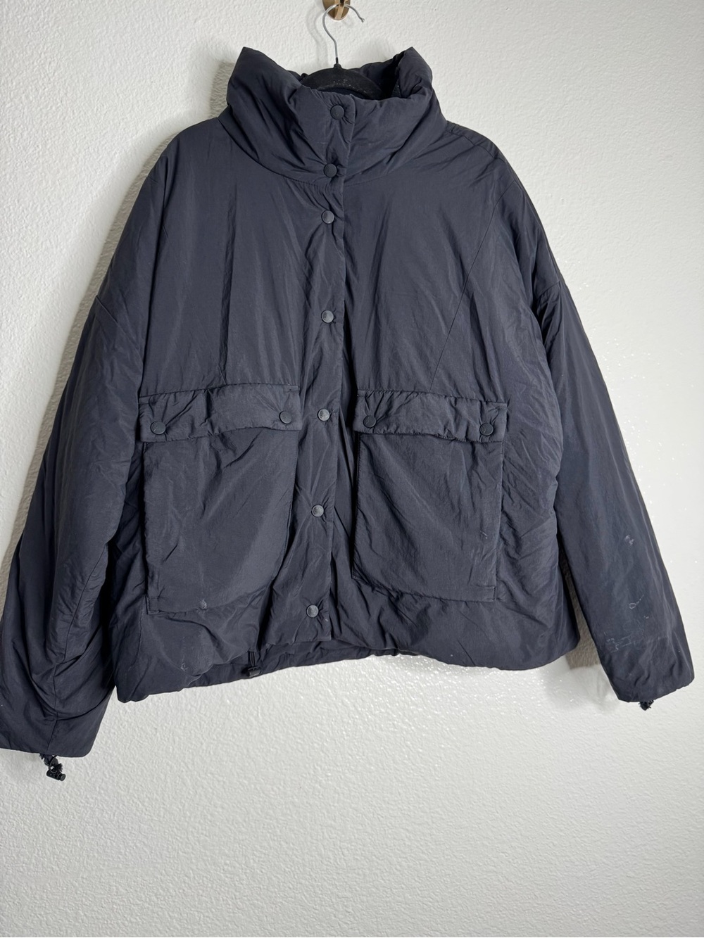 Free People FP Movement Duvet Bomber Puffer Jacket Black Size Large - Picture 4 of 7